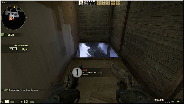 Right next to the respawning point, there is a cottage and an open hatch with a ladder - Mission 12 - Austria - One for Each of You - Missions - CS GO Game Guide