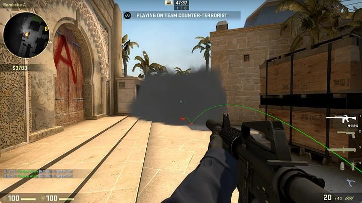 If you manage to pull it off, you will completely block the vision of opponents looking towards the Terrorists respawn point - Mirage | Tournament maps in CS GO - Tournament Maps in Counter Strike: Global Offensive - CS GO Game Guide