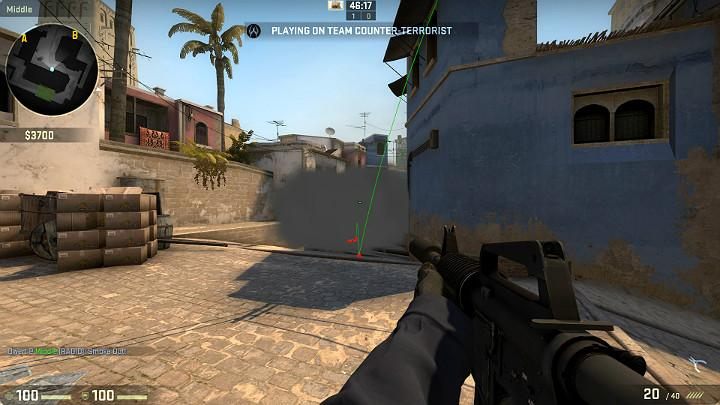 This will form a smoke screen that may hide you from the sight of opponents looking from the direction of the window, or the passage - Mirage | Tournament maps in CS GO - Tournament Maps in Counter Strike: Global Offensive - CS GO Game Guide