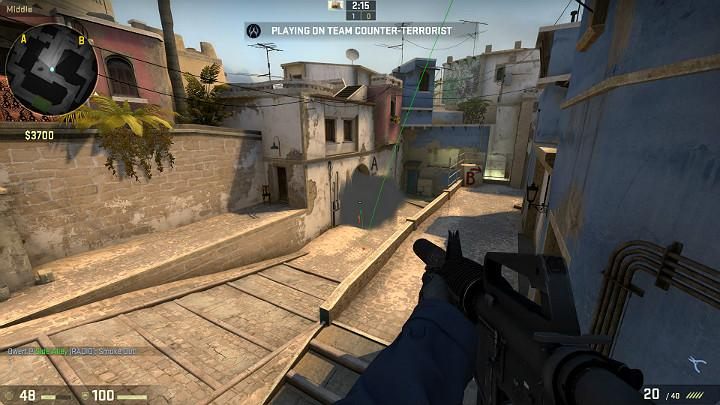 This way, you can limit the vision of players attempting to take positions in the passage between the center and point A - Mirage | Tournament maps in CS GO - Tournament Maps in Counter Strike: Global Offensive - CS GO Game Guide