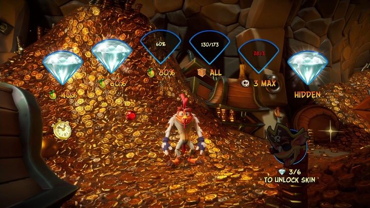 There are 6 gems on Booty Calls - Crash 4: Booty Calls walkthrough - Salty Wharf, 1717 - Crash 4 Guide, Walkthrough