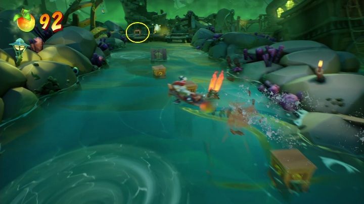 You'll find the tape right next to the bonus level, after the first boat ride - Crash 4: Jetboard Jetty walkthrough - Salty Wharf, 1717 - Crash 4 Guide, Walkthrough