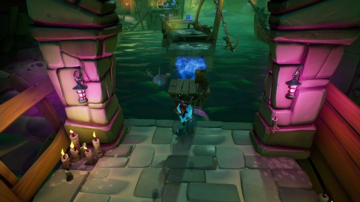 Going forward, you get a mask that modifies your surroundings - Crash 4: Jetboard Jetty walkthrough - Salty Wharf, 1717 - Crash 4 Guide, Walkthrough