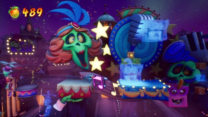 A mask that allows you to modify the terrain will make this location much easier to navigate - Crash 4: Off Beat walkthrough - Mosquito Marsh, A Few Days Ago - Crash 4 Guide, Walkthrough