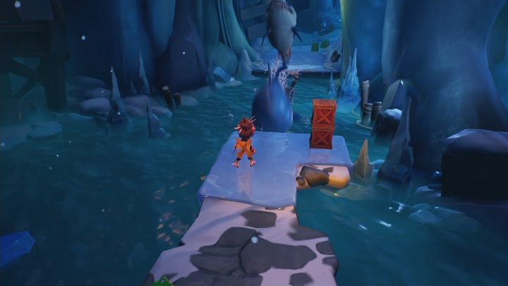 Another interesting element are sharks jumping out of the water - Crash 4: Stay Frosty walkthrough - The 11th Dimension - Crash 4 Guide, Walkthrough