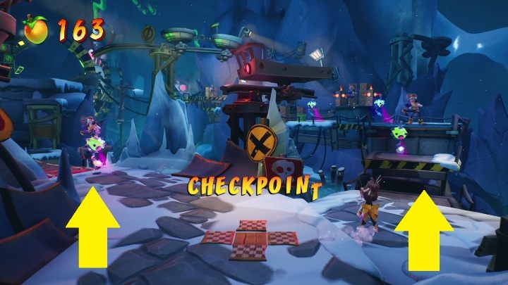 When you get to a sequence with opponents you have two ways to choose - Crash 4: Stay Frosty walkthrough - The 11th Dimension - Crash 4 Guide, Walkthrough
