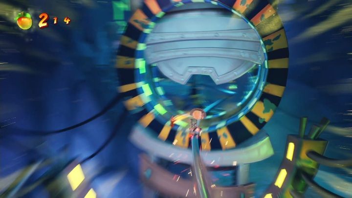 The next stage is a slide down the railing - Crash 4: Stay Frosty walkthrough - The 11th Dimension - Crash 4 Guide, Walkthrough