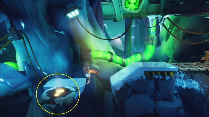 You'll find the entrance to the bonus level right behind the railing - Crash 4: Stay Frosty walkthrough - The 11th Dimension - Crash 4 Guide, Walkthrough