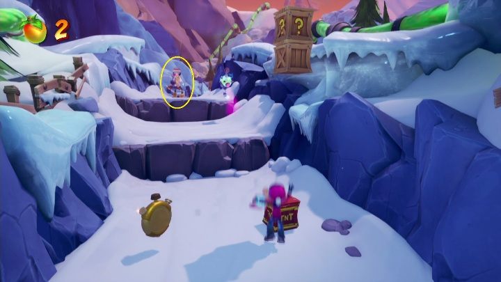 At the beginning of the level, you have to kill several opponents - Crash 4: Bears Repeating walkthrough - The 11th Dimension - Crash 4 Guide, Walkthrough