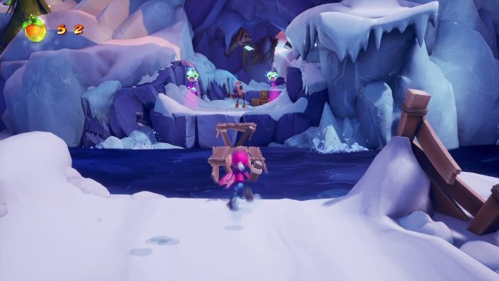 You have to get to the other side of the map on unstable platforms - Crash 4: Bears Repeating walkthrough - The 11th Dimension - Crash 4 Guide, Walkthrough