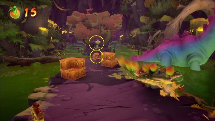 You're in for a little fight with an opponent - Crash 4: Rock Blocked walkthrough - Eggipus Dimension, 88 Milion B.C.B - Crash 4 Guide, Walkthrough