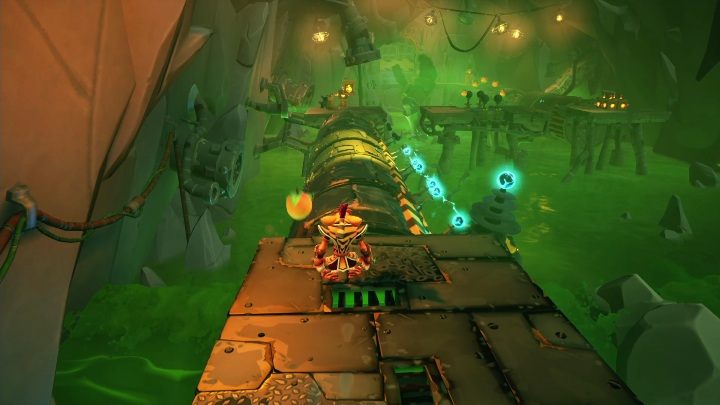 You'll see the nightmare of this level just at the beginning - Crash 4: Toxic Tunnels walkthrough - Cortex Island - Crash 4 Guide, Walkthrough