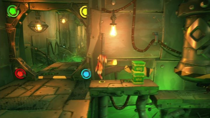 Going forward, you will reach a special bonus stage that will only open if you have all the colored gems - Crash 4: Toxic Tunnels walkthrough - Cortex Island - Crash 4 Guide, Walkthrough