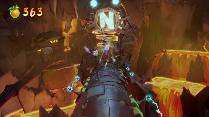 The last stage of this board is a direct run to the top - Crash 4: Toxic Tunnels walkthrough - Cortex Island - Crash 4 Guide, Walkthrough