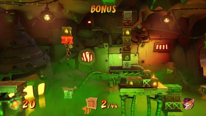 The bonus level is located on the left side, right next to the save point - Crash 4: Toxic Tunnels walkthrough - Cortex Island - Crash 4 Guide, Walkthrough