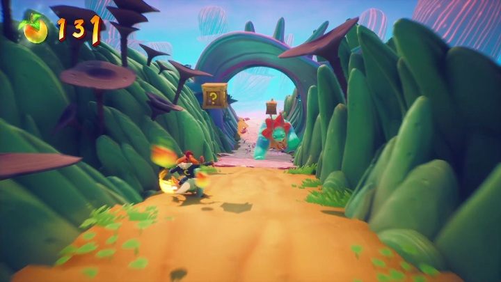 Avoid opponents by jumping over them or by using dash - Crash 4: Crash Landed walkthrough - Bermugulas Orbit, ??? - Crash 4 Guide, Walkthrough