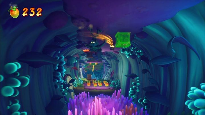 You'll find a mask after this section - Crash 4: Crash Landed walkthrough - Bermugulas Orbit, ??? - Crash 4 Guide, Walkthrough