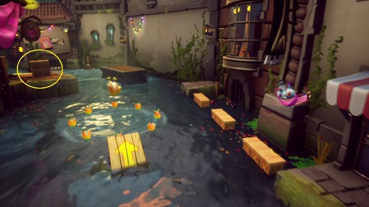 Your next task is to jump on a platform on the left side of the terrain - Crash 4: Yellow Gem - where to find, location of the diamond - Special Gems - Crash 4 Guide, Walkthrough