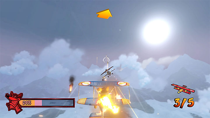 The bombers themselves are defenseless against your attacks, BUT in this stage, there are much more aggressive pilots of other biplanes - Crash Bandicoot N. Sane Trilogy: Mad Bombers - Crash Bandicoot N. Sane Trilogy: Crash Bandicoot 3 - Future location - Crash Bandicoot N. Sane Trilogy Game Guide