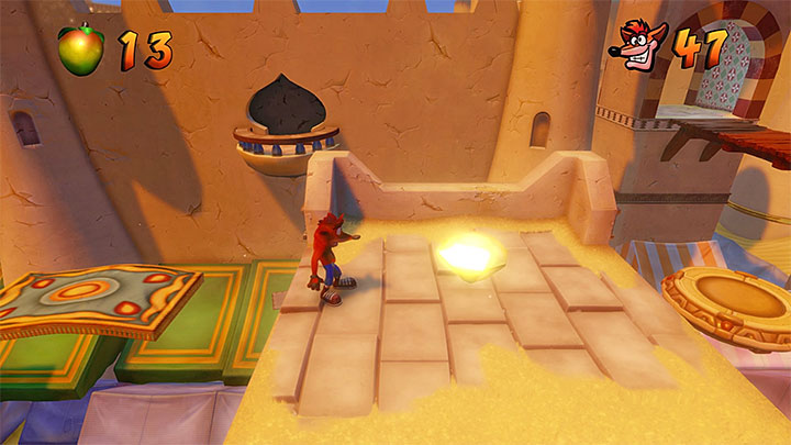 This location is not too difficult and, if you already have the bazooka, you can use it to eliminate some of the opponents and obstacles - Crash Bandicoot N. Sane Trilogy: Hang Em High - Crash Bandicoot N. Sane Trilogy: Crash Bandicoot 3 - Arabic location - Crash Bandicoot N. Sane Trilogy Game Guide