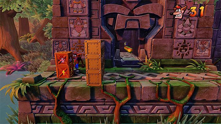 You will come across the first problem at the very start of the level - you wont be able to reach the crates that easily (see screenshot) - Crash Bandicoot N. Sane Trilogy: The Lost City - Crash Bandicoot N. Sane Trilogy: Crash Bandicoot - Wumpa Island - Crash Bandicoot N. Sane Trilogy Game Guide