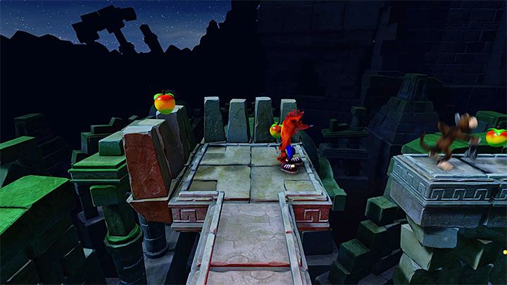 Before you jump onto the ledge on the right, shown in the above screenshot, wait for the monkey there to jump right, because you can easily die after bumping into one - Crash Bandicoot N. Sane Trilogy: Road to Ruin - Crash Bandicoot N. Sane Trilogy: Crash Bandicoot 2 - Sewer Warp Room - Crash Bandicoot N. Sane Trilogy Game Guide