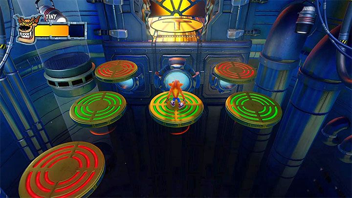 This fight takes place on nine floating platforms - Crash Bandicoot N. Sane Trilogy: Tiny Tricked - Crash Bandicoot N. Sane Trilogy: Crash Bandicoot 2 Cortex Strikes Back - Crash Bandicoot N. Sane Trilogy Game Guide
