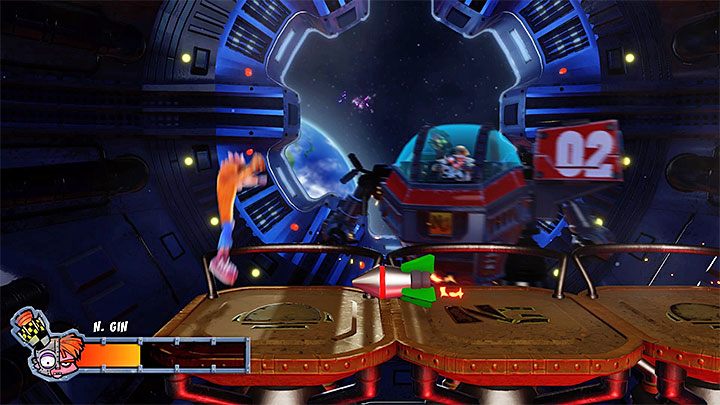 After the mech has lost one of its launcher, its basic attack changes - Crash Bandicoot N. Sane Trilogy: Mech Wrecked - Crash Bandicoot N. Sane Trilogy: Crash Bandicoot 2 Cortex Strikes Back - Crash Bandicoot N. Sane Trilogy Game Guide