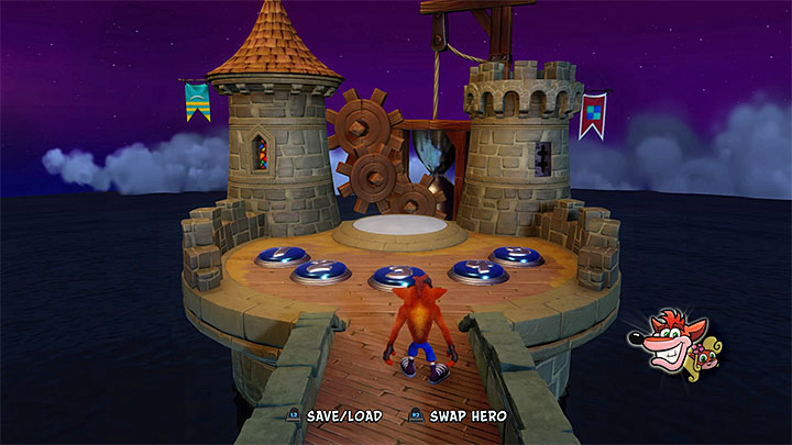 The area with first five portals - Crash Bandicoot N. Sane Trilogy: Medieval location - Crash Bandicoot N. Sane Trilogy: Crash Bandicoot 3 - Medieval location - Crash Bandicoot N. Sane Trilogy Game Guide