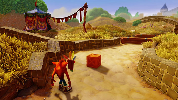 Follow the road and destroy all crates that are on your way - Crash Bandicoot N. Sane Trilogy: Toad Village - Crash Bandicoot N. Sane Trilogy: Crash Bandicoot 3 - Medieval location - Crash Bandicoot N. Sane Trilogy Game Guide
