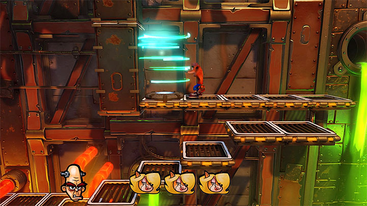 Continue to the right and remember to keep an eye out for more tokens because, at the beginning of this stage, you can also find a Tawnas token and the second Nitrus Brios token - Crash Bandicoot N. Sane Trilogy: Heavy Machinery - Crash Bandicoot N. Sane Trilogy: Crash Bandicoot - Cortex Island - Crash Bandicoot N. Sane Trilogy Game Guide