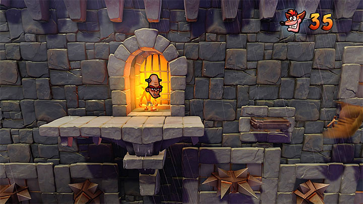 Stop for a longer while in the spot where the opponent used to stand and take a look at the situation on the right - Crash Bandicoot N. Sane Trilogy: Slippery Climb - Crash Bandicoot N. Sane Trilogy: Crash Bandicoot - Cortex Island - Crash Bandicoot N. Sane Trilogy Game Guide