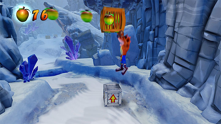 Start skating through the ice and make a jump when close to the chasm - Crash Bandicoot N. Sane Trilogy: Snow Go - Crash Bandicoot N. Sane Trilogy: Crash Bandicoot 2 - Jungle Warp Room - Crash Bandicoot N. Sane Trilogy Game Guide