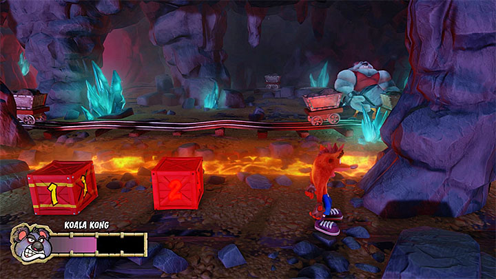 Later in the fight up to two explosive chests might appear near Crash - Crash Bandicoot N. Sane Trilogy: Koala Kong Boss Fights - Crash Bandicoot N. Sane Trilogy: Crash Bandicoot boss fights - Crash Bandicoot N. Sane Trilogy Game Guide