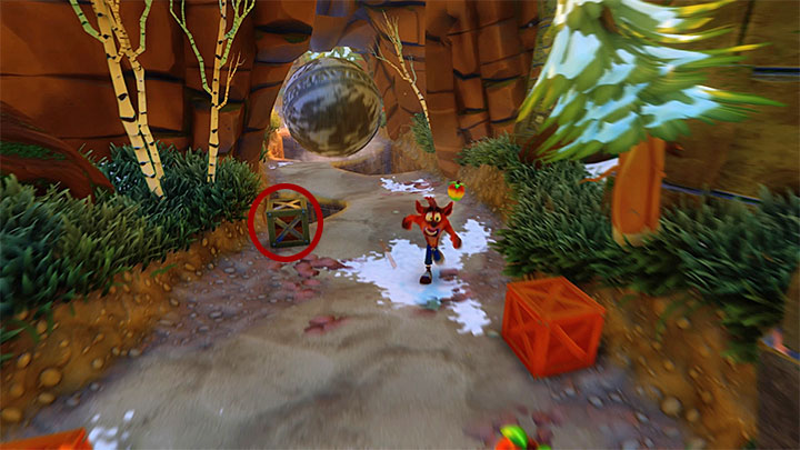 After you return to the main path, start running and collect the violet crystal from the left side of the screen - Crash Bandicoot N. Sane Trilogy: Crash Crush - Crash Bandicoot N. Sane Trilogy: Crash Bandicoot 2 - Ice Warp Room - Crash Bandicoot N. Sane Trilogy Game Guide