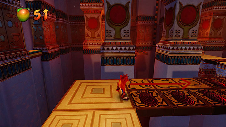 Take a slide to eliminate the first cobra and head towards the tomb entrance - Crash Bandicoot N. Sane Trilogy: Tomb Time - Crash Bandicoot N. Sane Trilogy: Crash Bandicoot 3 - Arabic location - Crash Bandicoot N. Sane Trilogy Game Guide