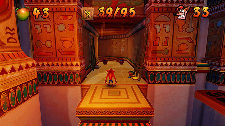 In the next corridor, there are jugs shown in the above screenshot, where there is a monkey hiding - Crash Bandicoot N. Sane Trilogy: Tomb Time - Crash Bandicoot N. Sane Trilogy: Crash Bandicoot 3 - Arabic location - Crash Bandicoot N. Sane Trilogy Game Guide