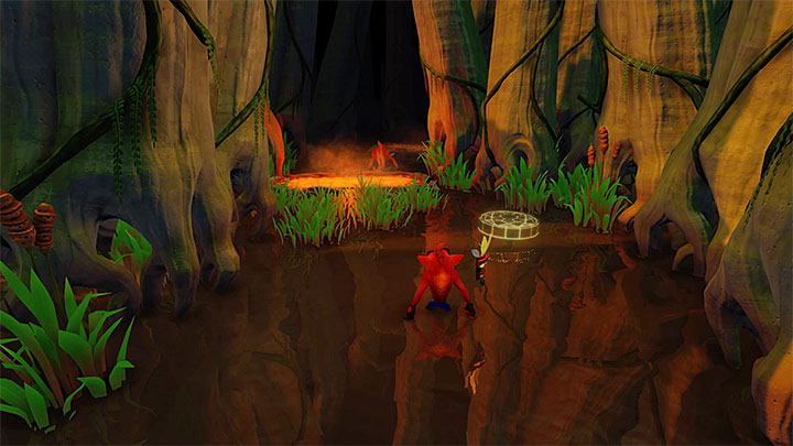 The place, presented in the picture, is reached rather soon - Crash Bandicoot N. Sane Trilogy: Dino Might! - Crash Bandicoot N. Sane Trilogy: Crash Bandicoot 3 - Oriental location - Crash Bandicoot N. Sane Trilogy Game Guide