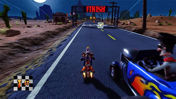 When you go through the level for the second time you must focus only on winning the race - Crash Bandicoot N. Sane Trilogy: Road Crash - Crash Bandicoot N. Sane Trilogy: Crash Bandicoot 3 - Oriental location - Crash Bandicoot N. Sane Trilogy Game Guide