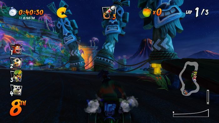 The letter R is just before the finish line, jump up and catch it in flight - CTR Mode - Crash Nitro Cart in Crash Team Racing Nitro-Fueled - Game modes - Crash Team Racing Nitro-Fueled Guide