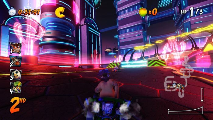 The third letter is on the second laser obstacle, this time drive under it - CTR Mode - Crash Nitro Cart in Crash Team Racing Nitro-Fueled - Game modes - Crash Team Racing Nitro-Fueled Guide