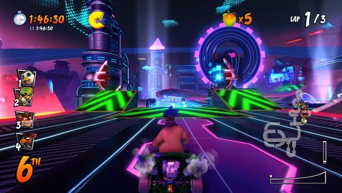 The letter C is at the beginning of the route - CTR Mode - Crash Nitro Cart in Crash Team Racing Nitro-Fueled - Game modes - Crash Team Racing Nitro-Fueled Guide