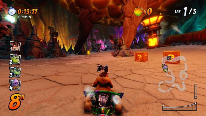 The letter T can be obtained after you drive through a series of ramps - CTR Mode - Crash Nitro Cart in Crash Team Racing Nitro-Fueled - Game modes - Crash Team Racing Nitro-Fueled Guide