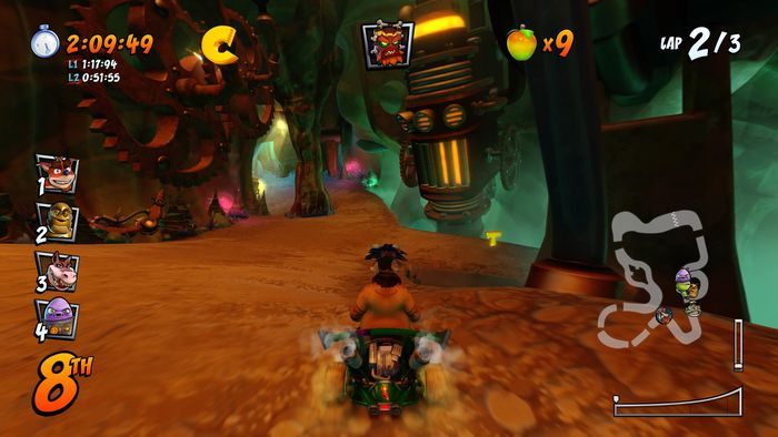The letter R is in a tunnel with obstacles, head to the right wall and you wont miss it - CTR Mode - Crash Nitro Cart in Crash Team Racing Nitro-Fueled - Game modes - Crash Team Racing Nitro-Fueled Guide