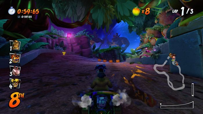 R is located on the last jumping ramp - CTR Mode - Crash Nitro Cart in Crash Team Racing Nitro-Fueled - Game modes - Crash Team Racing Nitro-Fueled Guide