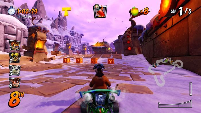 The letter C is at the beginning of the route - CTR Mode - Crash Nitro Cart in Crash Team Racing Nitro-Fueled - Game modes - Crash Team Racing Nitro-Fueled Guide