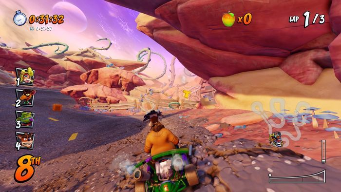 The letter R is in a small cave near the road - CTR Mode - Crash Nitro Cart in Crash Team Racing Nitro-Fueled - Game modes - Crash Team Racing Nitro-Fueled Guide