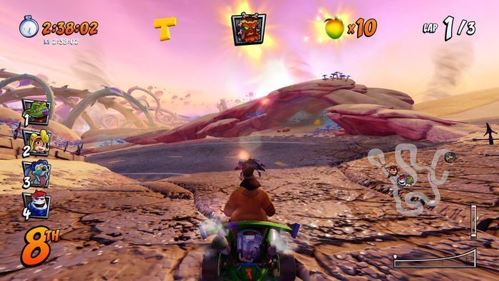 The letter C is behind the swamp - CTR Mode - Crash Nitro Cart in Crash Team Racing Nitro-Fueled - Game modes - Crash Team Racing Nitro-Fueled Guide