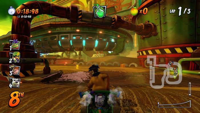 The letter T is lying on a shortcut - CTR Mode - Crash Nitro Cart in Crash Team Racing Nitro-Fueled - Game modes - Crash Team Racing Nitro-Fueled Guide