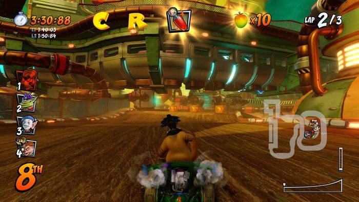 The letter R is easy to spot, jump off the ramp and catch it in flight - CTR Mode - Crash Nitro Cart in Crash Team Racing Nitro-Fueled - Game modes - Crash Team Racing Nitro-Fueled Guide